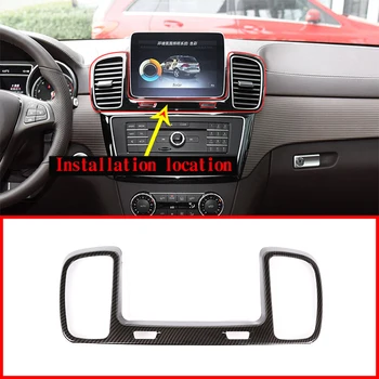 

Matte Silver ABS Chrome Central Control Air Outlet Decorative Frame Trim For Mercedes Benz GLS GLE Class 2016-19 Car Accessories