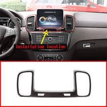 Matte Silver ABS Chrome Central Control Air Outlet Decorative Frame Trim For Mercedes Benz GLS GLE Class 2016-19 Car Accessories