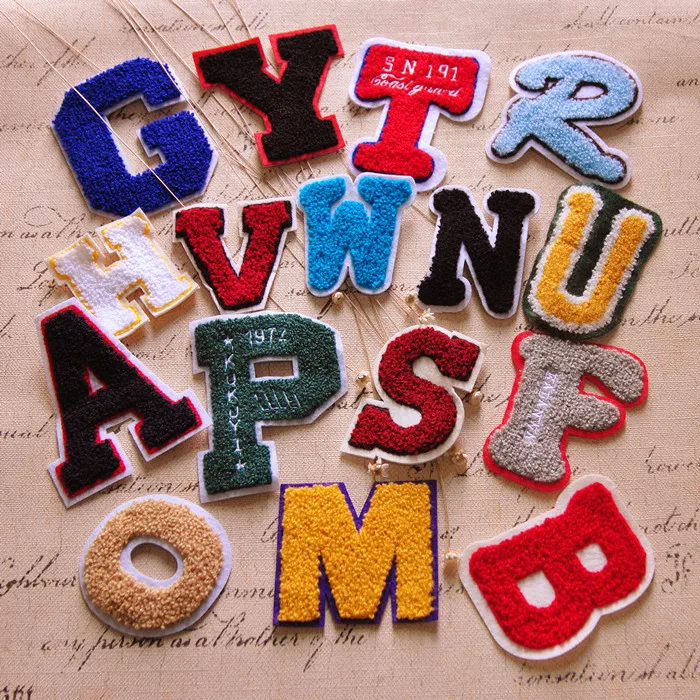 6 Piece / lot Towels embroidered cloth fabric patch stickers clothes