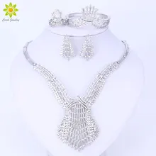 Модные хрустальные ювелирные наборы дерево серьги в форме листа ожерелье Набор Посеребренная Классическая Подвеска свадебное платье аксессуары