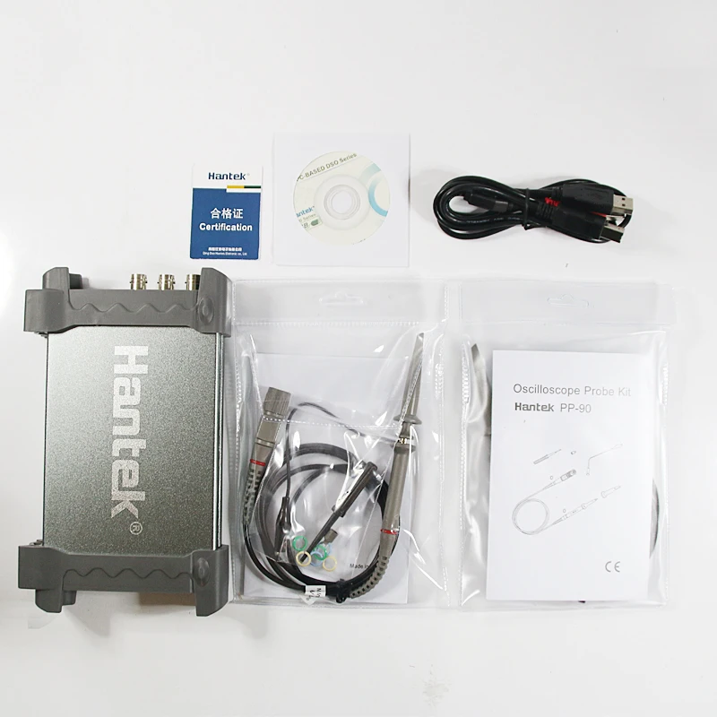 Hantek 6022BE PC USB Portable Digital Oscilloscope Handheld 6022BE Digital Storage 2 Channels 20MHz 48MSa/s Oscilloscope