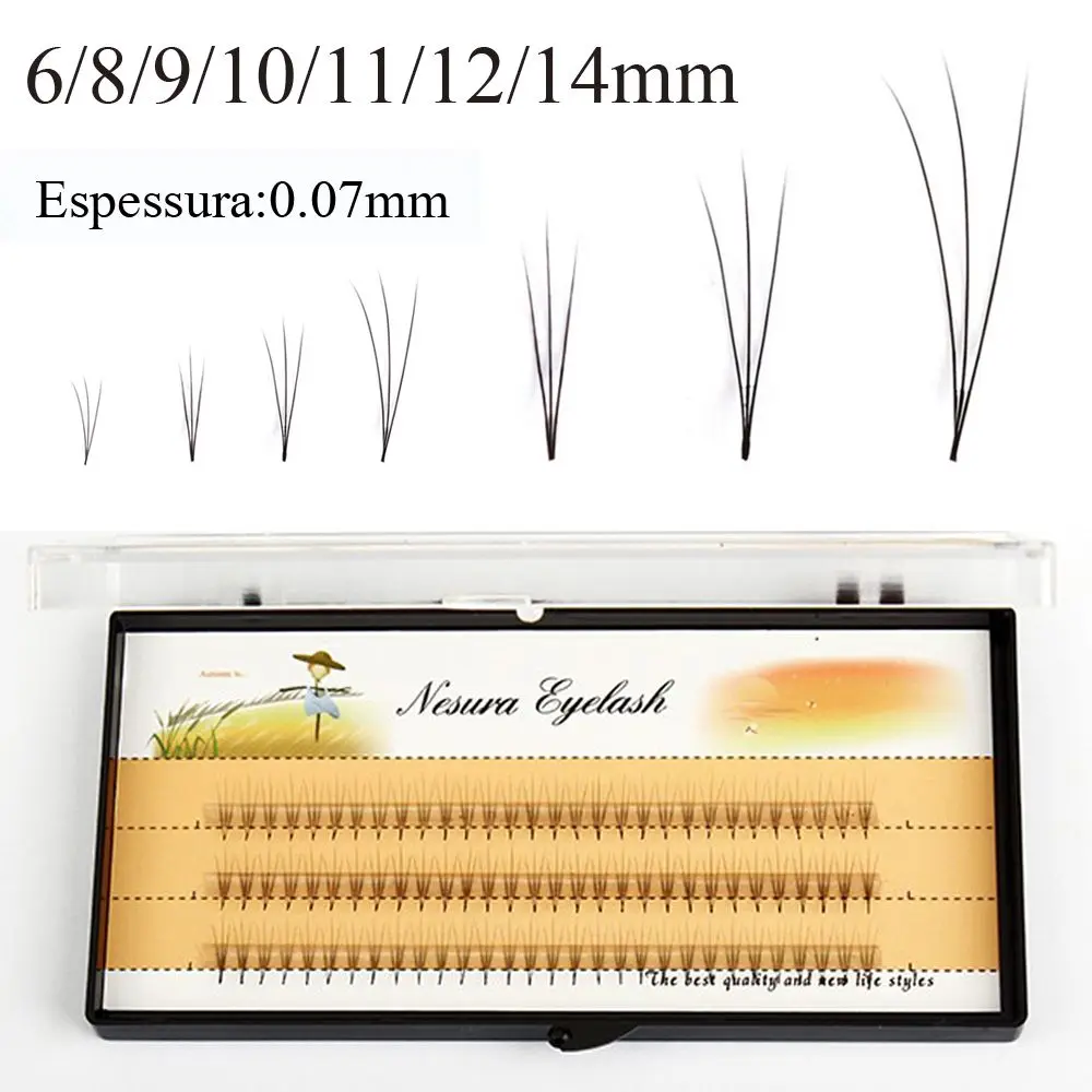 

New Silk Eyelashes 0.07 C 3D Wave Women Beauty Individual Eyelash Extension Of Mink Black Soft False Eye Lashes