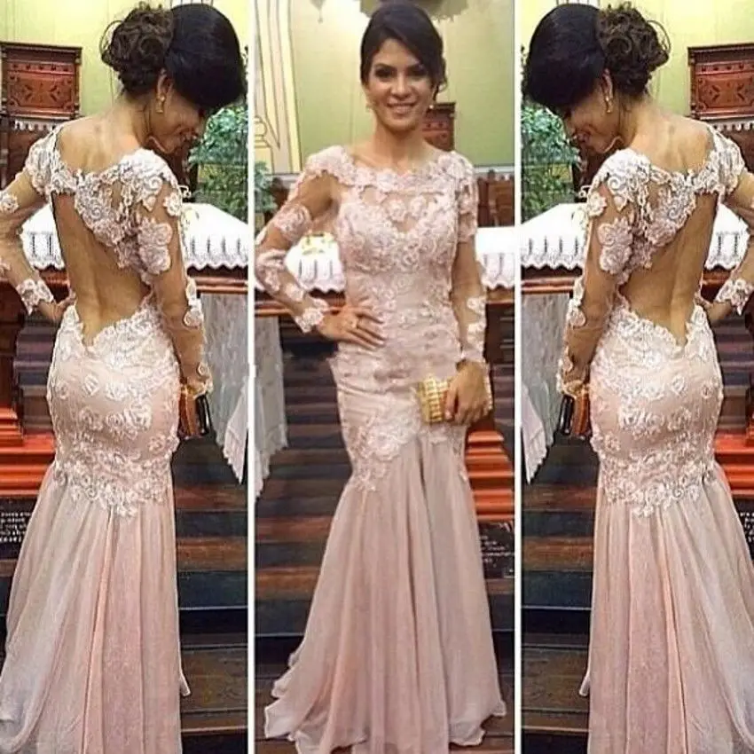 With Long Sleeve Dresses for Formal Occasion
