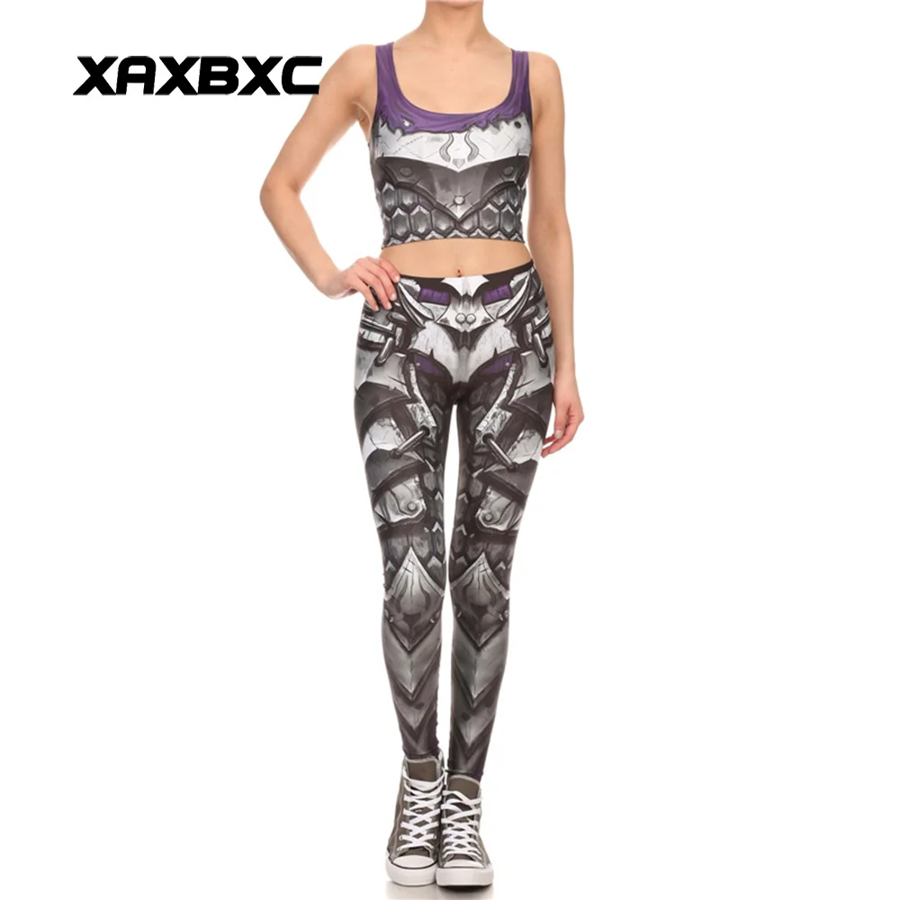 

NEW 1576 Sexy Girl leggins WOW Horde and Alliance Cosplay 3D Prints Women Leggings Crop Top Vest bra Sets Fitness Workout Suit