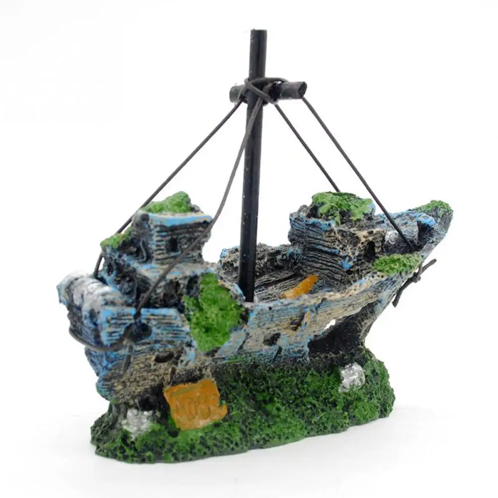 Aliexpress.com : Buy LumiParty Creative Pirate Ship Aquarium Ornament