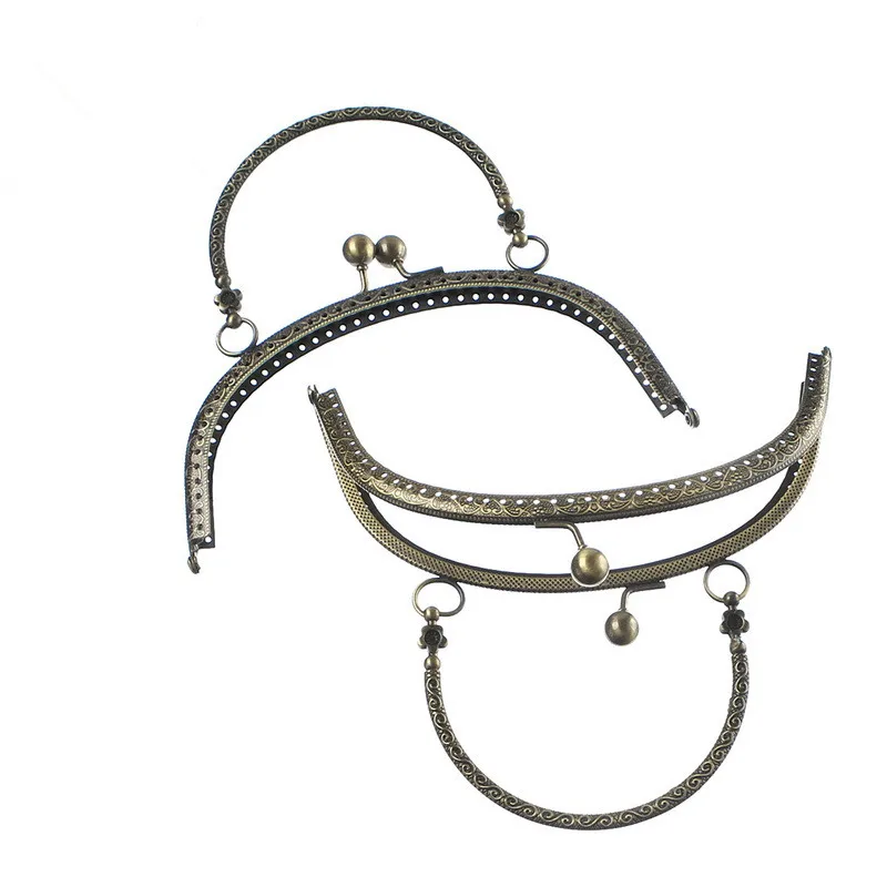 JENOR 1Pc Metal Half Round Frame Kiss Clasps Lock Purse Bag Handbag Handle Clutch JENOR 1Pc Metal Half Round Frame Kiss Clasps Lock Purse Bag Handbag Handle Clutch