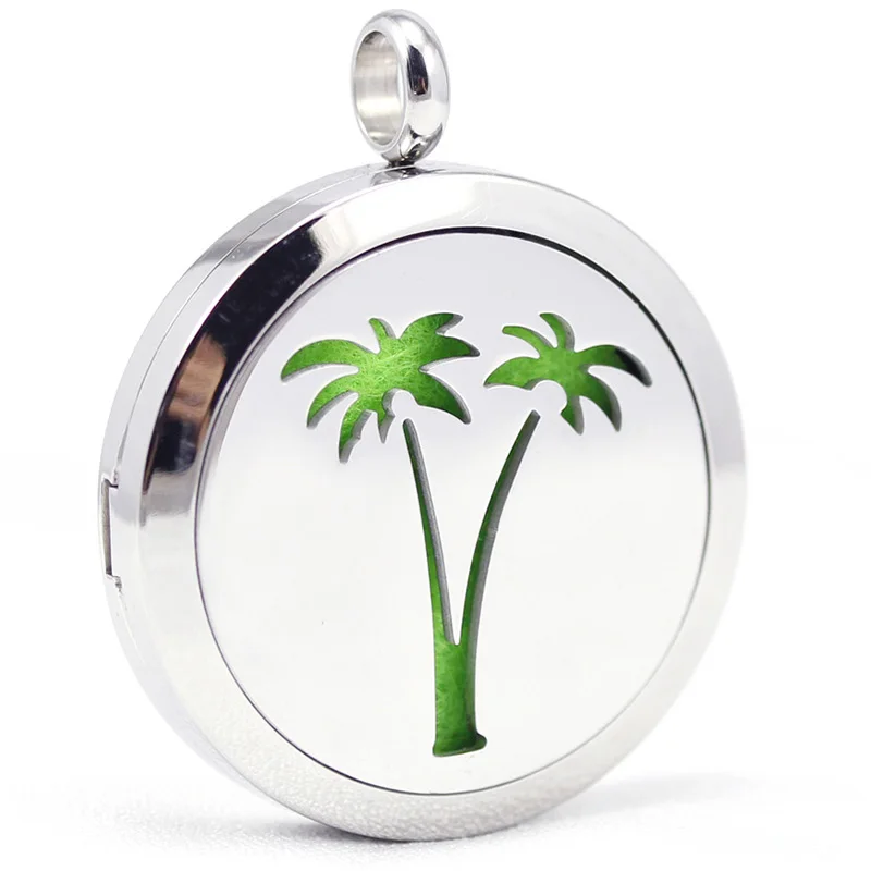 30mm stainless steel coconut tree design aroma aromatherapy essential
