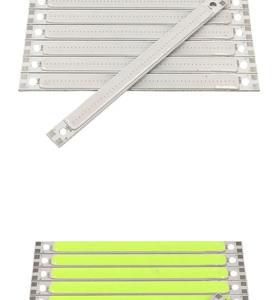 120mm 4.72in LED Bar Light Strip COB Bulb 12V 7W 10W LED Lamp Green Blue Red White Emitting Colors 12010mm COB Chip (9)