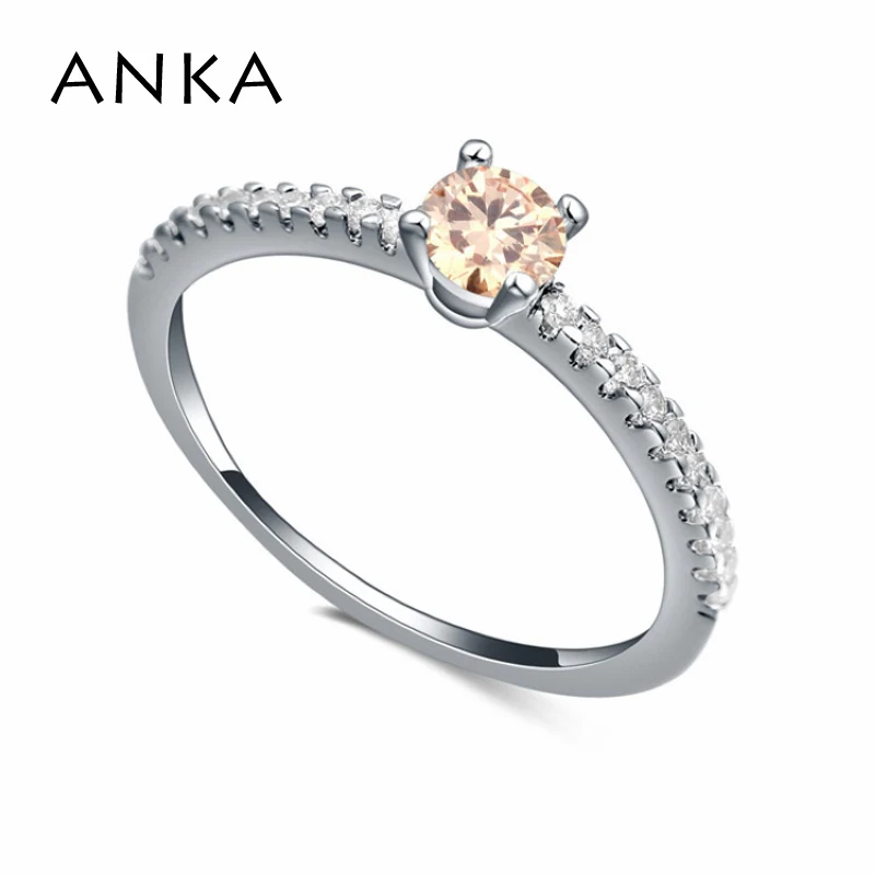 

ANKA professional design AAA cubic zircon luxury classics rings for women girl rhodium plated fashion jewelry accessories 16430