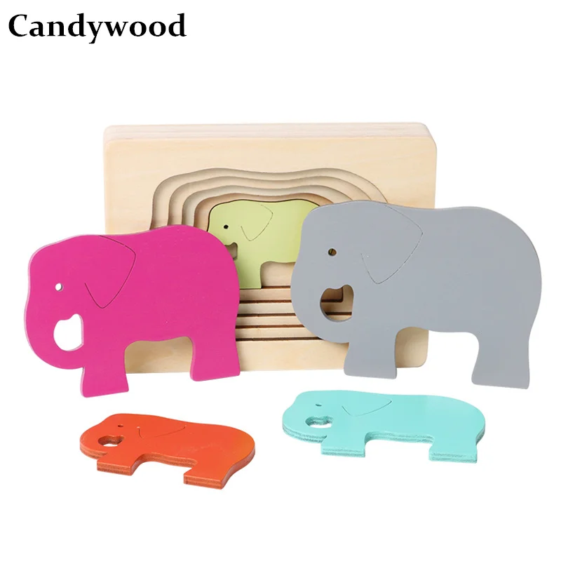 Download Candywood high quality 5 Layer wooden animal Elephant ...