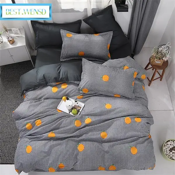 

BEST.WENSD 01 Comforter grey bedclothes bed linen snowflake Cotton Bedding set Winter bedsheets duvet cover sets jogo de cama