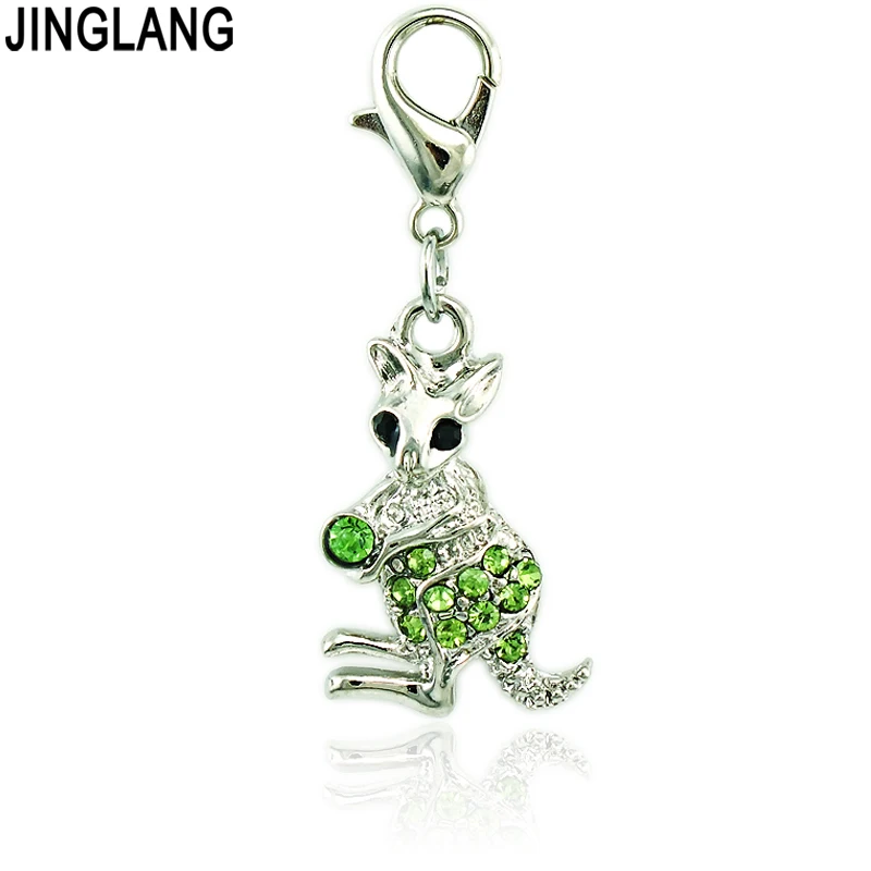JINGLANG модные подвески кенгуру подвеска Стразы животные Омар застежка Подвески DIY
