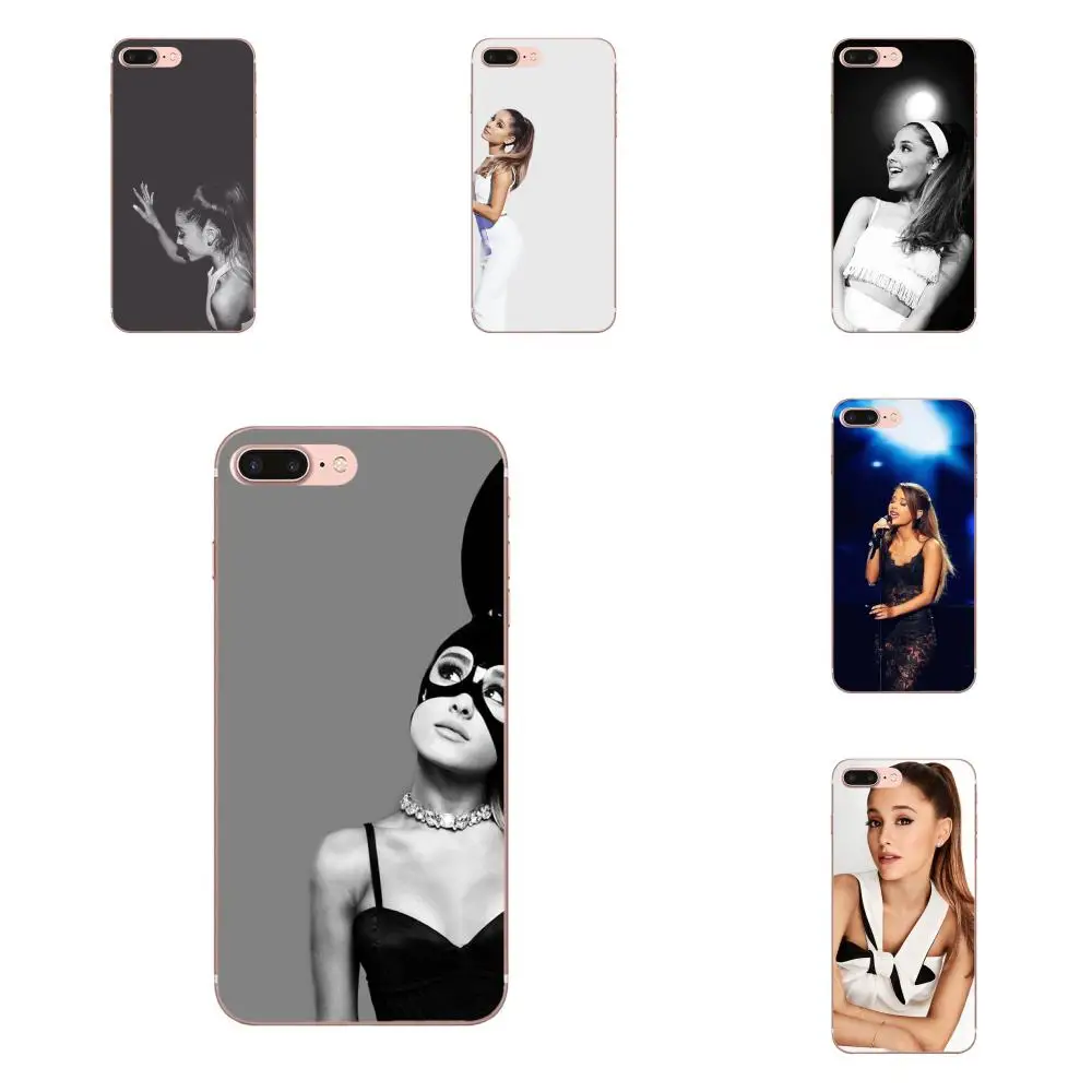 Защитный чехол из ТПУ Ariana Grande Singer Collage Edge для Apple iPhone 4 4S 5 5C 5S SE 6 6S 7 8 Plus X XS Max XR |