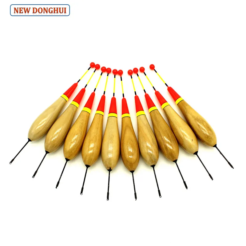 Newdonghui Original Wood Color Fishing Floats Bobber Floats Buoyancy