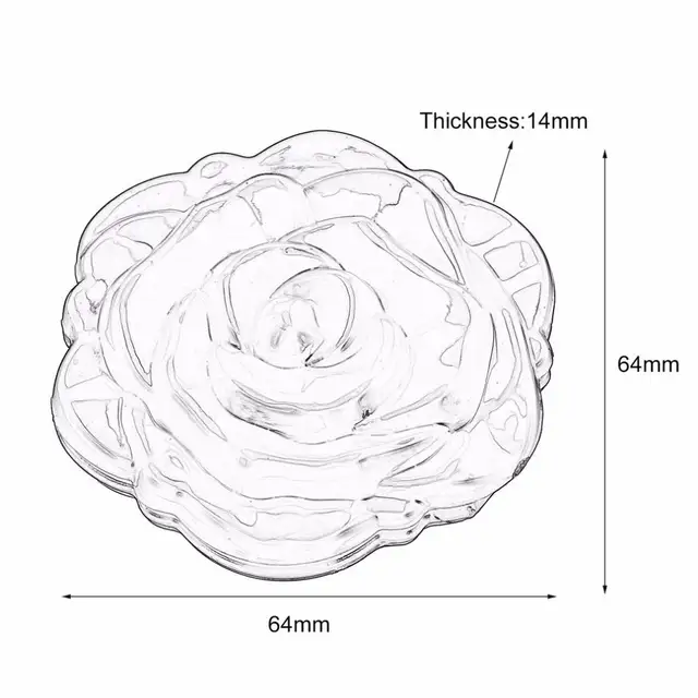 1pc Cute Beautiful 3d Rose Flower Shape Compact Cosmetic Mirror