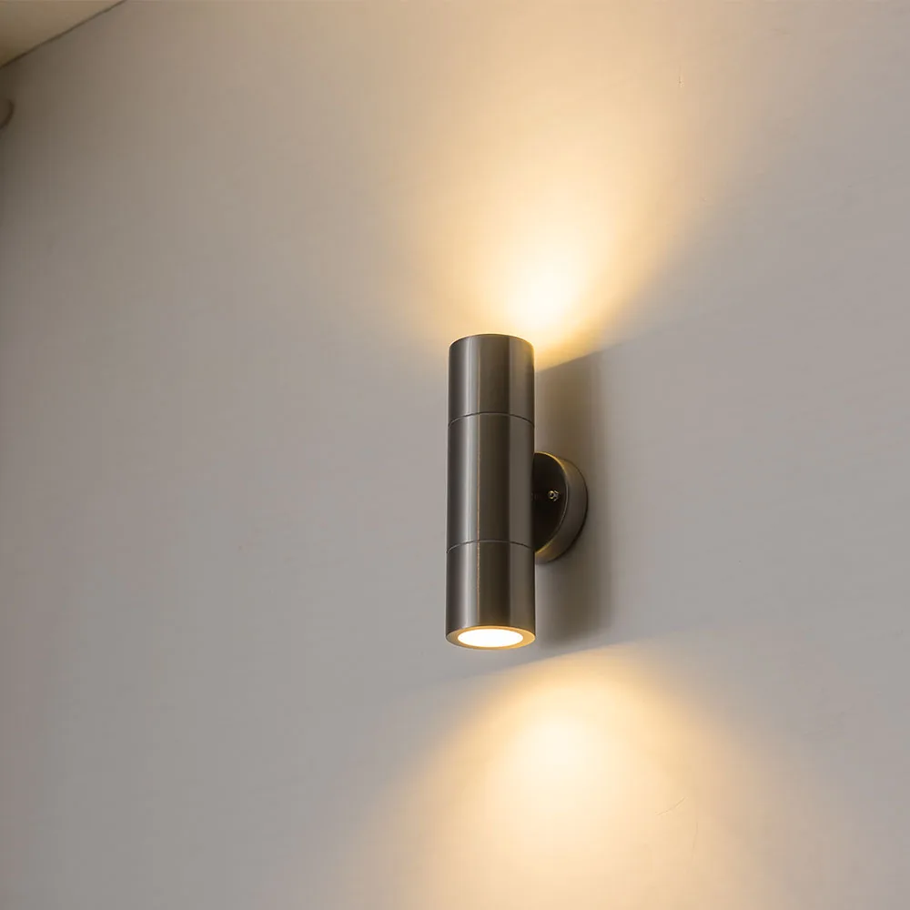Stainless steel Porch Lights wall lamp up down bright gu10 led wall light outdoor lamps