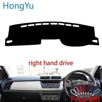 

Car Dashboard Cover Dash Mat Board Pad Carpet Dashmat Interior Mats for Skoda Fabia 2015 2016 2017 Right Hand Drive Accessories