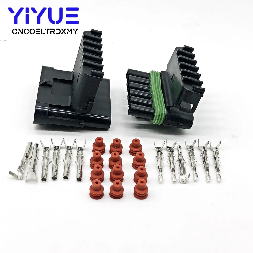 5 компл. 6 Pin 12010975 12015799 Женский Мужской погода обновления Электрический провод 2,5 Разъем герметичный автомобильные Соединители