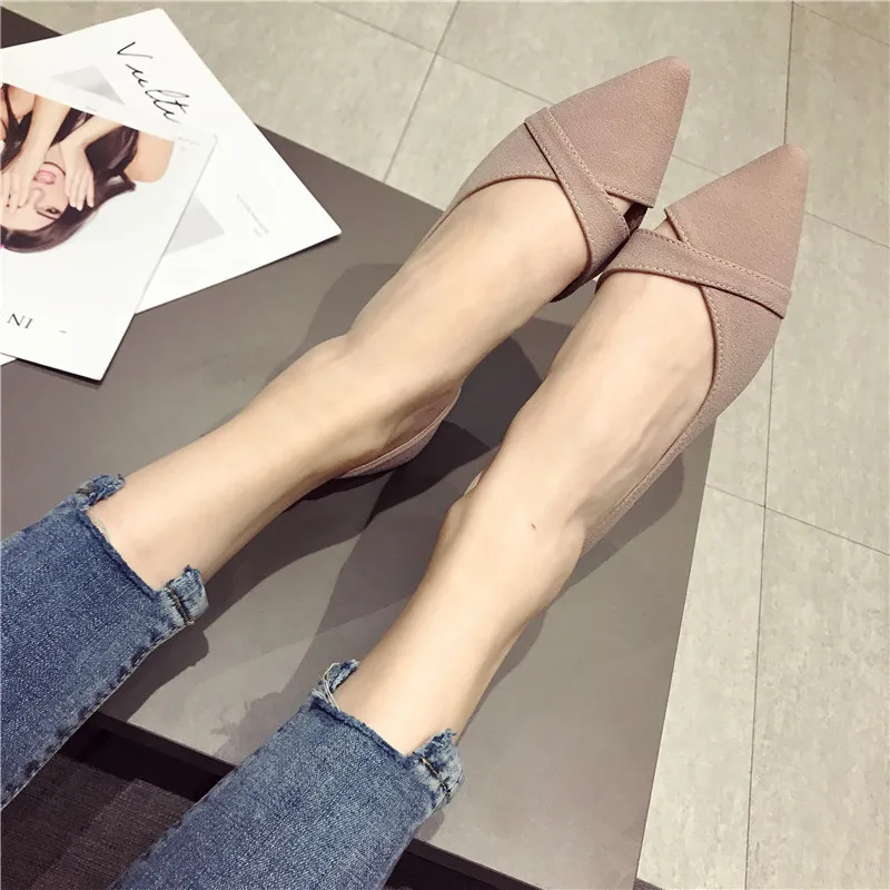 BEYARNEFashion Casual Flat Shoes Woman New Summer Breathable Comfortable Soft-soled Shoes Pointed Toe Shallow Flat Women Shoes