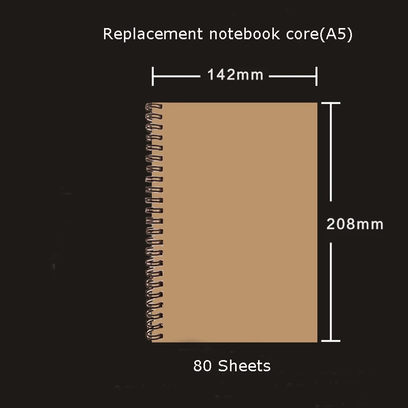 A5 Office Planner Business Notebook School Stationery Supplies Loose-leaf Notebook Agenda Planner Organizer Bullet Journal - Цвет: Kraft paper