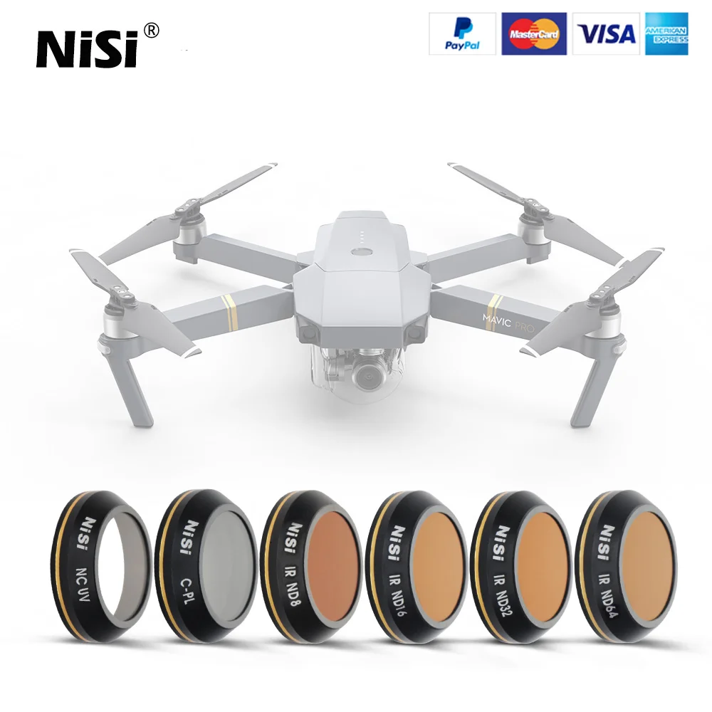 Nisi For Uav Dji Mavic Pro Filter Kit Filter 6pcs Set Nd + Uv + Cpl