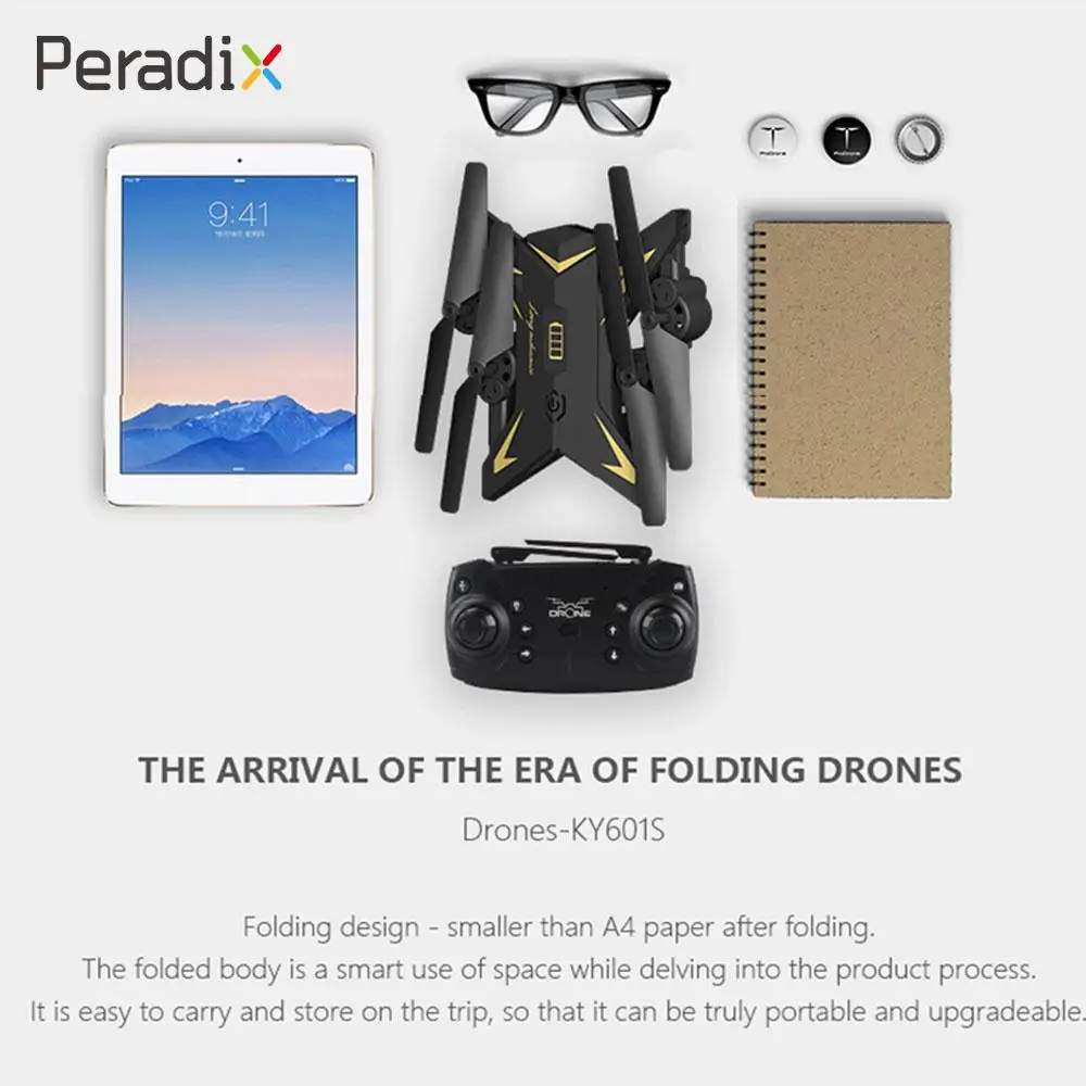 Peradix KY601S Дрон складной 4ch Selfie 3D флипс без камеры высота удержания стабильный карданный Hover App контроль Квадрокоптер, Радиоуправляемый беспилотный летательный аппарат