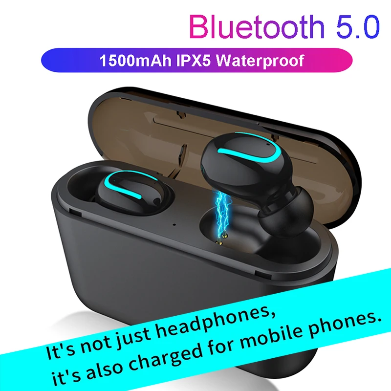 

Power Bank Wireless Bluetooth Earphone 2 in 1 For Google Pixel 3 XL 2 3XL 2XL Mobile Stereo Earbud Headset With Charging Box Mic