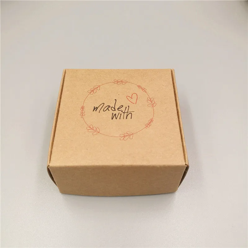 5pcs Transparent PVC Window Soap Boxes Kraft Paper Box Jewelry Gift Packaging Box Wedding Favors Candy Box - Цвет: c23