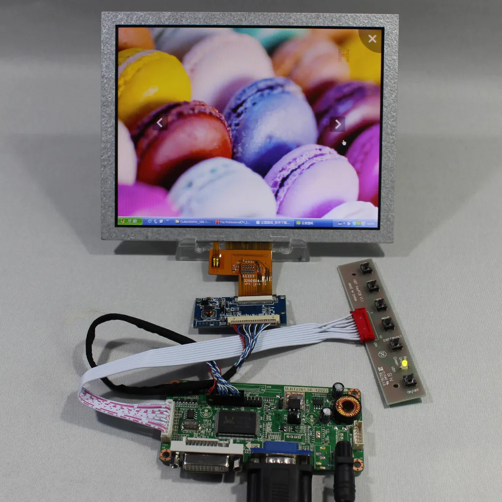 

DVI VGA LCD controller board RT2281 8inch EJ080NA-04C 1024x768 LCD screen