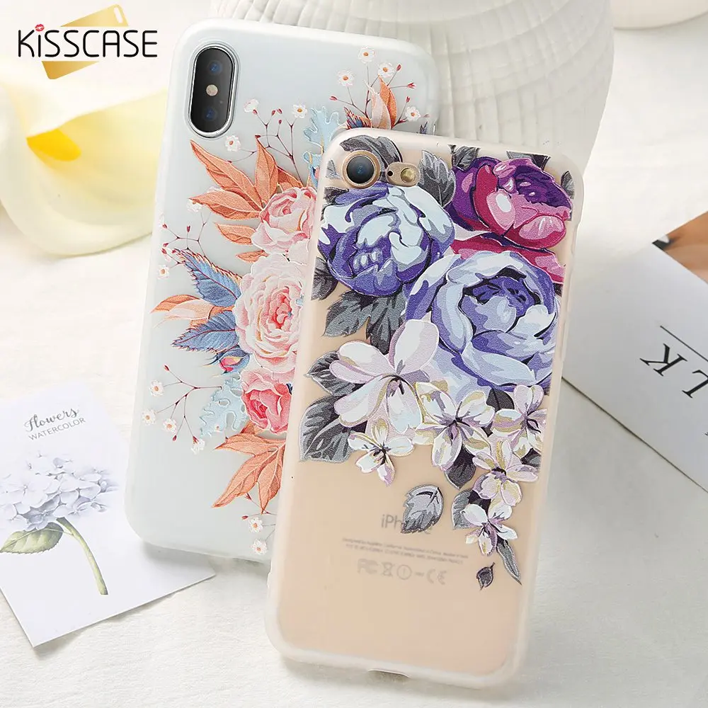 Чехол KISSCASE для iPhone X 5 5s SE 6 6s 7 8 Plus мягкий силиконовый чехол телефона с рисунком |