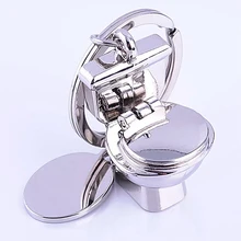 Vender bien baño clave anillo Mini cadena clásico 3D llavero baño lindo creativo regalo baratija nuevo diseño Vintage