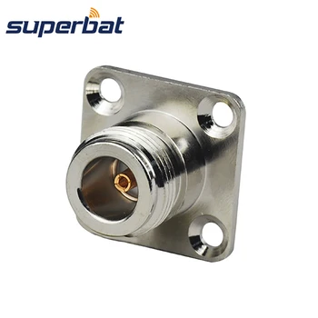 

Superbat N Solder Female Jack with 4 hole Panel Mount RF Coaxial Connector for Semi rigid.086" Cable RG405