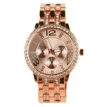 Top Qualité Marque De Luxe Femmes Quartz En Acier Inoxydable Montre-Bracelet Femmes Mode Élégante Strass Dames Montre Bracelet Montres