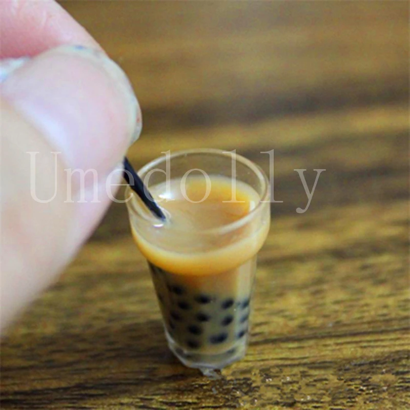 2 PCS Mini Imitation Pearl Milk Tea Miniature Dollhouse Summer Drink for Blyth Barbi BJD Doll Food Toy Accessories | Игрушки и хобби