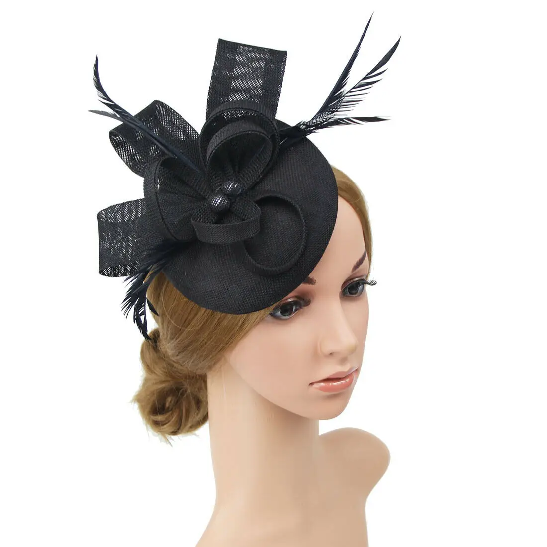 

Ladies Women Wedding Evening Party Mesh Headband Flower Hat Fascinator Caps
