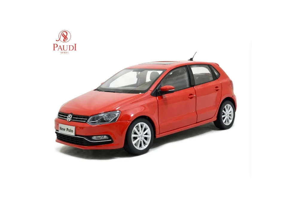 

Paudi Model 1/18 1:18 Scale VW Volkswagen New Polo 2014 Red Diecast Model Car Toy Model Car Doors Open