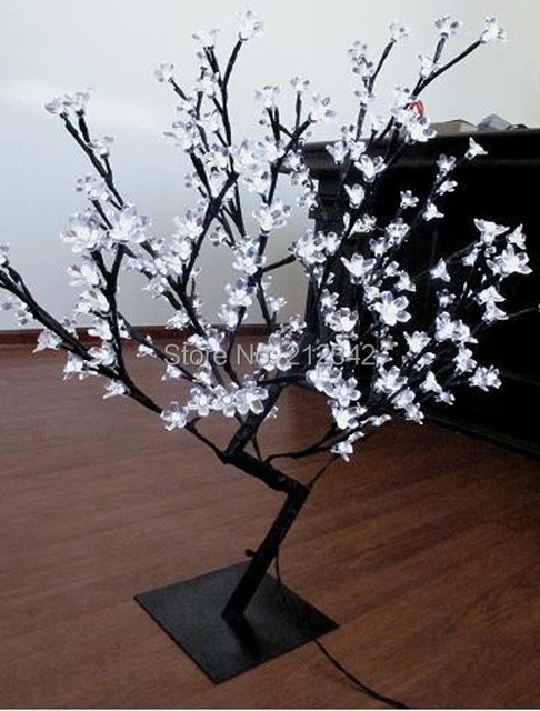 Artificial Led Bonsai Cherry Blossom Tree Light Holiday Lighting Artificial Led Bonsai Cherry Blossom Tree Light Holiday Lighting Indoor Christmas 160 Leds 0 8m 31 5 White Free Shipping