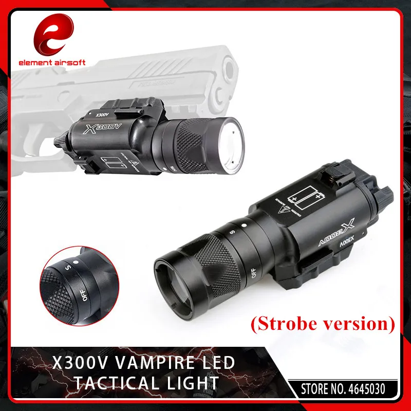 Element Airsoft Алюминий X300V светодиодный тактический вспышки светильник Softair мерцающий