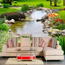 Пользовательские Настенные обои 3D парк речной природы обои с пейзажной тематикой гостиной ТВ диван фон настенная живопись 3D домашний декор