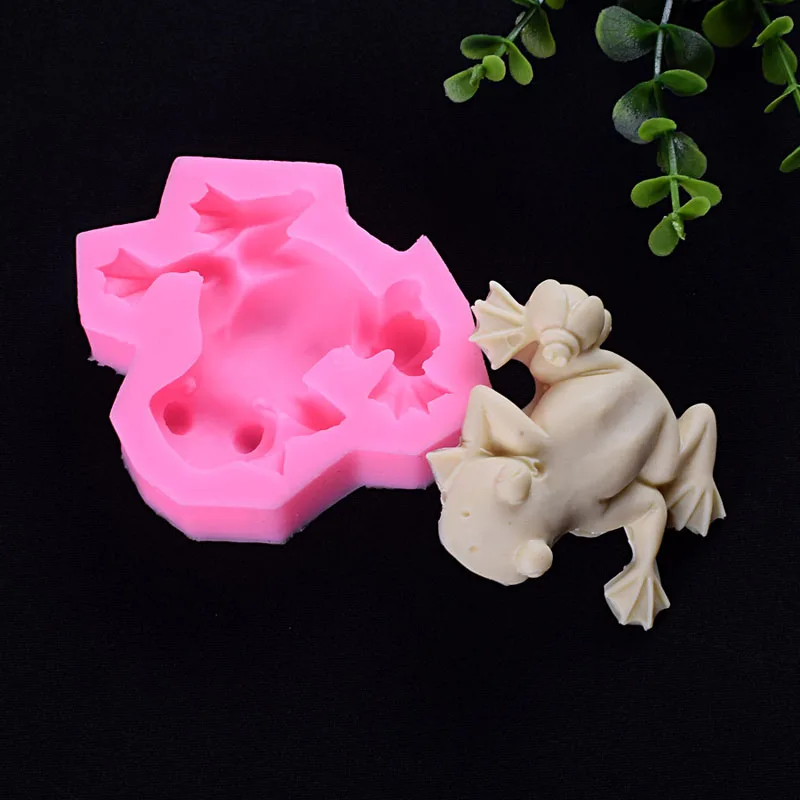 

Frog Fondant Cake Mold Mould Eco-Friendly Silicone Baking Tools Pudding Dessert Molds for Cake Decorating Chocolates Soap Mould