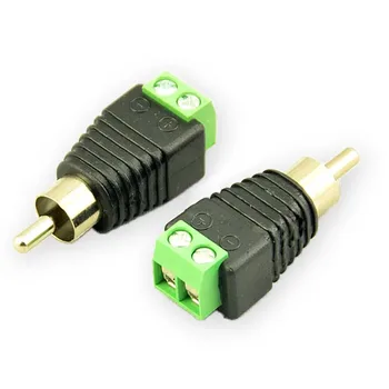 

AV Connector Jack Lotus Male Free Welding Tighten The Screws Plug, RCA Plug, Audio and Video Cable Connector