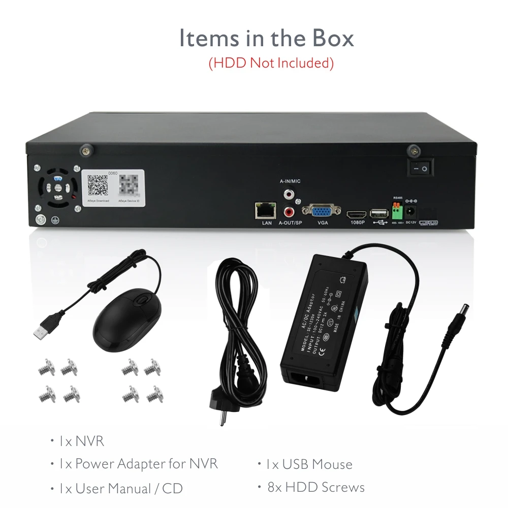 ANTSTEK 9CH 5MP 16CH 3MP 25CH 960 P 2HDD Onvif NVR с AEEye P2P смартфон удаленного просмотра Приложение