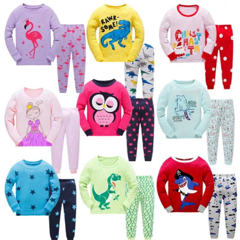 

31 Design Children's Autumn Pajamas Set Boys And Girls Cartoon Pajamas Set Kids Long Sleeve + Pants 2 Sets Of Baby Clothes