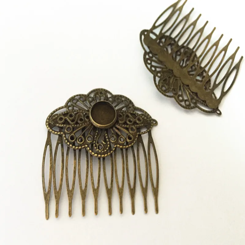 52mmx56mm (10teeth) Hair Combs accessories charm pendant charm 4Pcs/lot