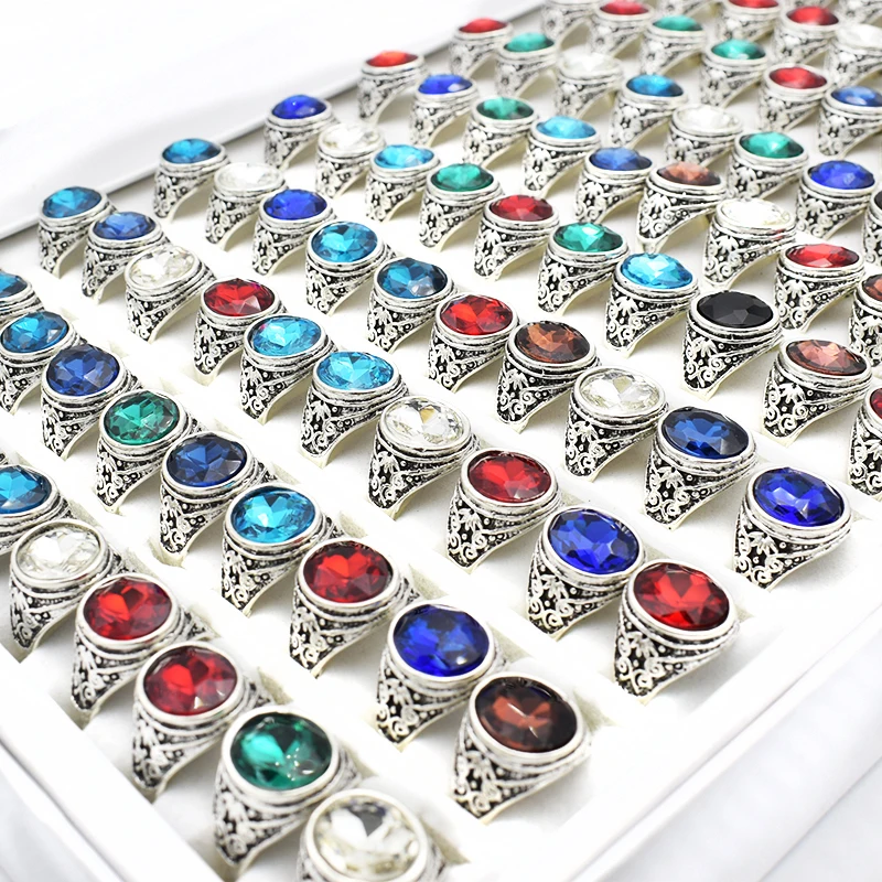 Смешанные цвета, 20 штук, винтажные кольца для женщин, металлический сплав Зин, элегантные кольца для пар, обручальное кольцо, ювелирное изделие