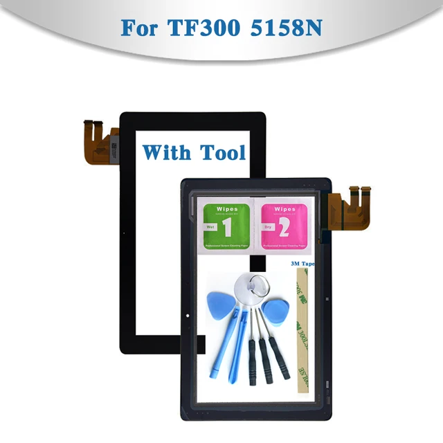 Para Asus Transformer Pad TF300 TF300T TF300TG TF300TL 5158N FPC-1 Digitalizador de pantalla táctil frontal con Sensor exterior Panel de lente de vidrio Para Asus Transformer Pad TF300 TF300T TF300TG TF300TL 5158N FPC-1 Digitalizador de pantalla táctil frontal con Sensor exterior Panel de lente de vidrio
