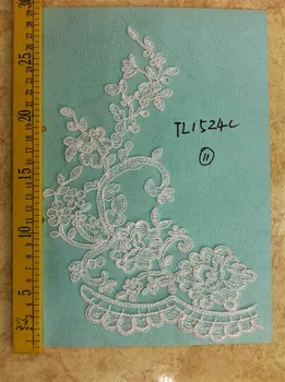 

15yards/lot Width28cm White beige cotton embroidered mesh lace fabrics, crochet lace trim wedding decoration