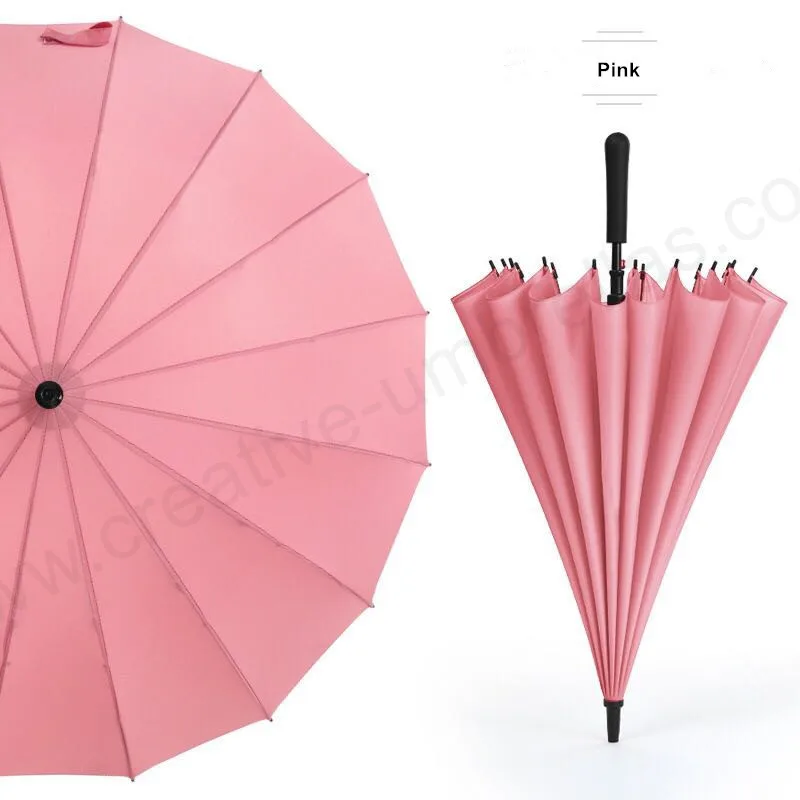 102cm auto open 16 metal ribs windproof flexible 35T metal elec.plated solid pongee umbrella business mini golf parasols