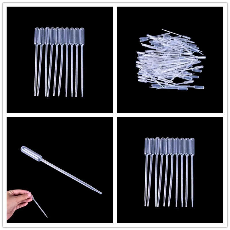 0.5ML Newest 100PCS/Lot Transparent Pipettes Disposable safe Plastic Eye Dropper Transfer Graduated High Quality | Канцтовары для