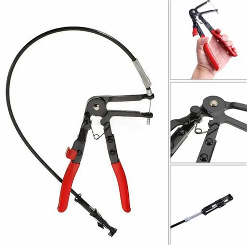 

DANIU New Flexible Wire Long Reach Hose Clamp Plier Car Water Pipe Repairing Tool Red